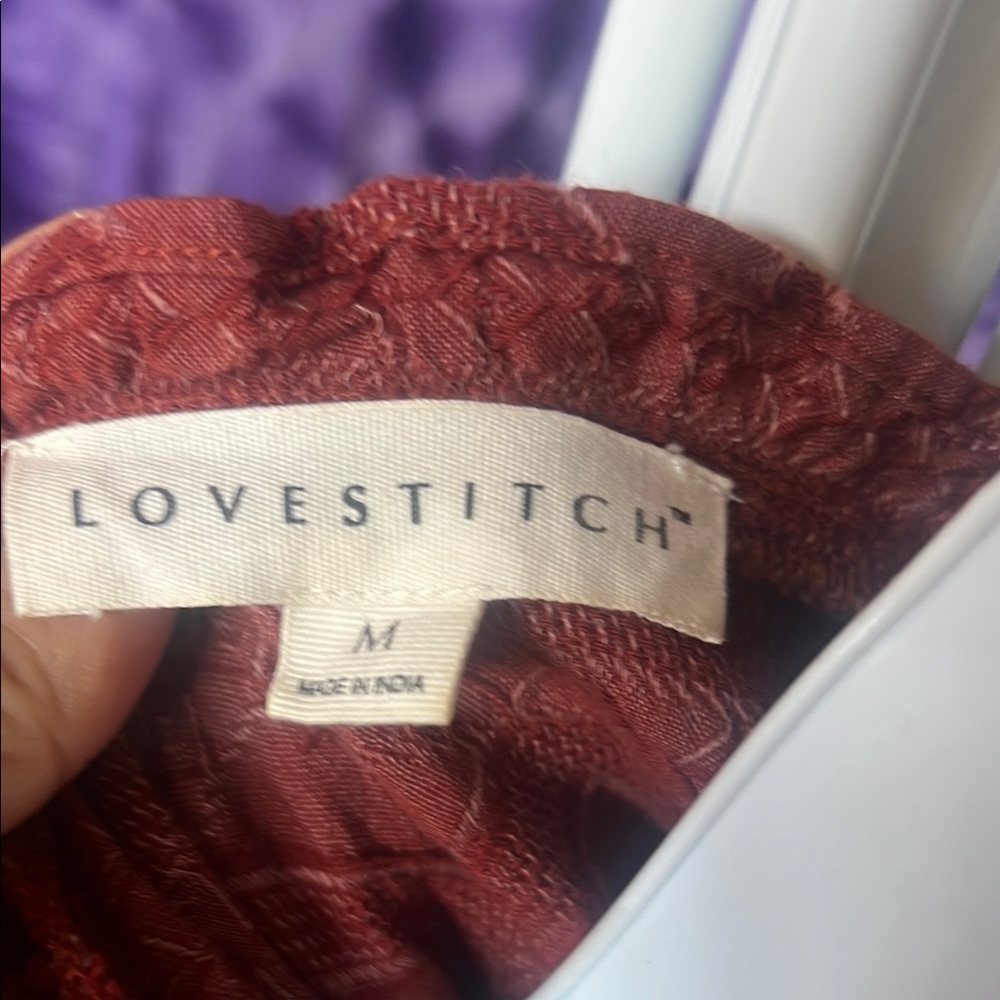 Rust Button-Up Women's Top - Picture 3 of 11